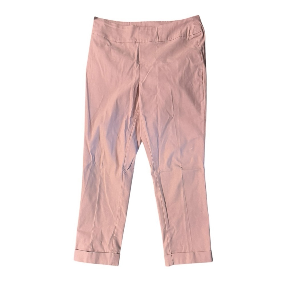 Tribal Women’s Peach Stretchy Cuffed Slacks Pants Size 12 Career Business Casual
